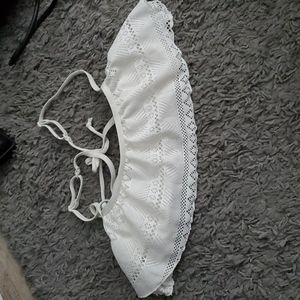 Roxy ruffle bikini top size S NWOT